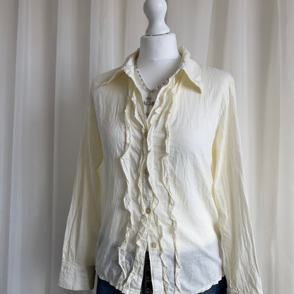 90s Ruffle Shirt - Size S