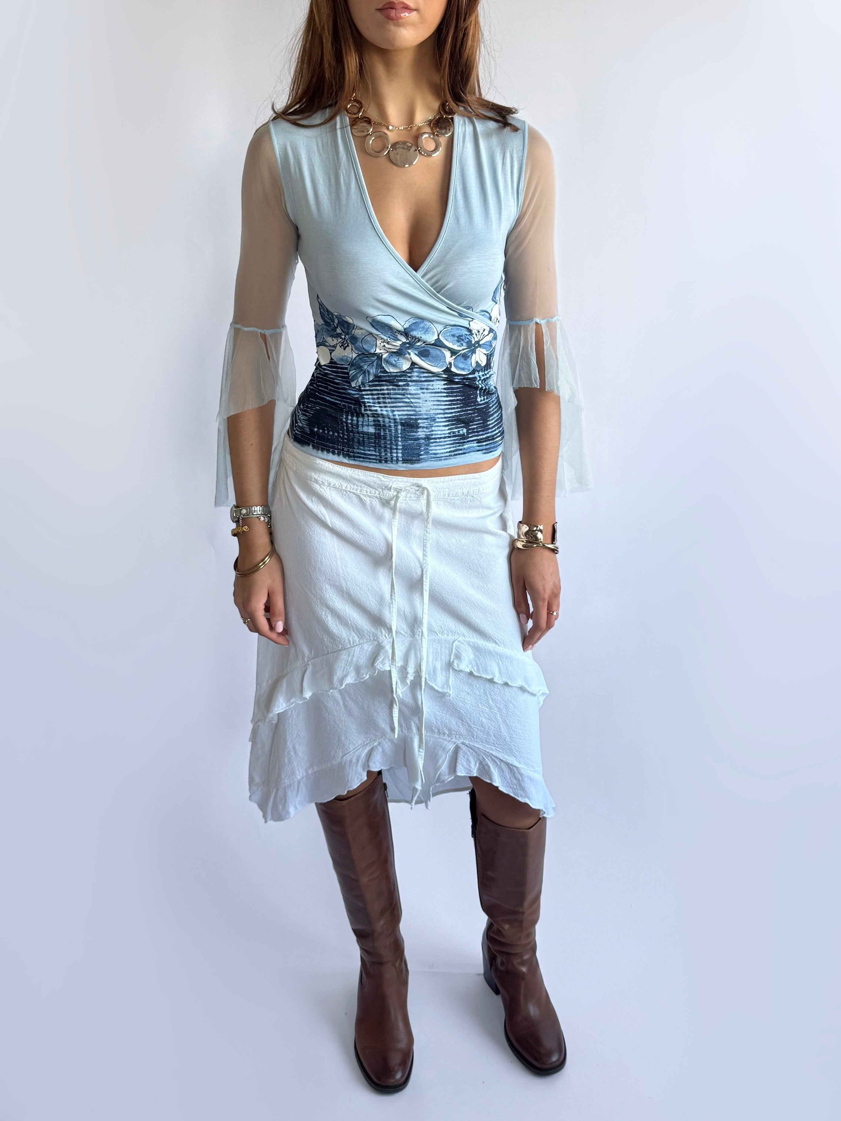 Asymmetric Midi Skirt - Size M