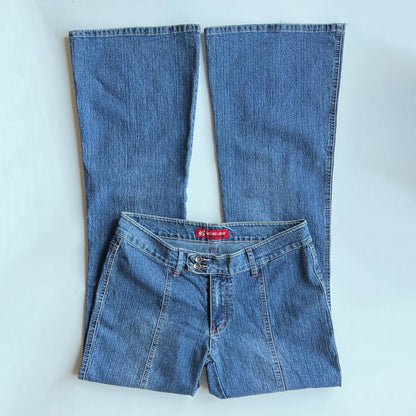 00s Low Rise Flared Jeans - Size L