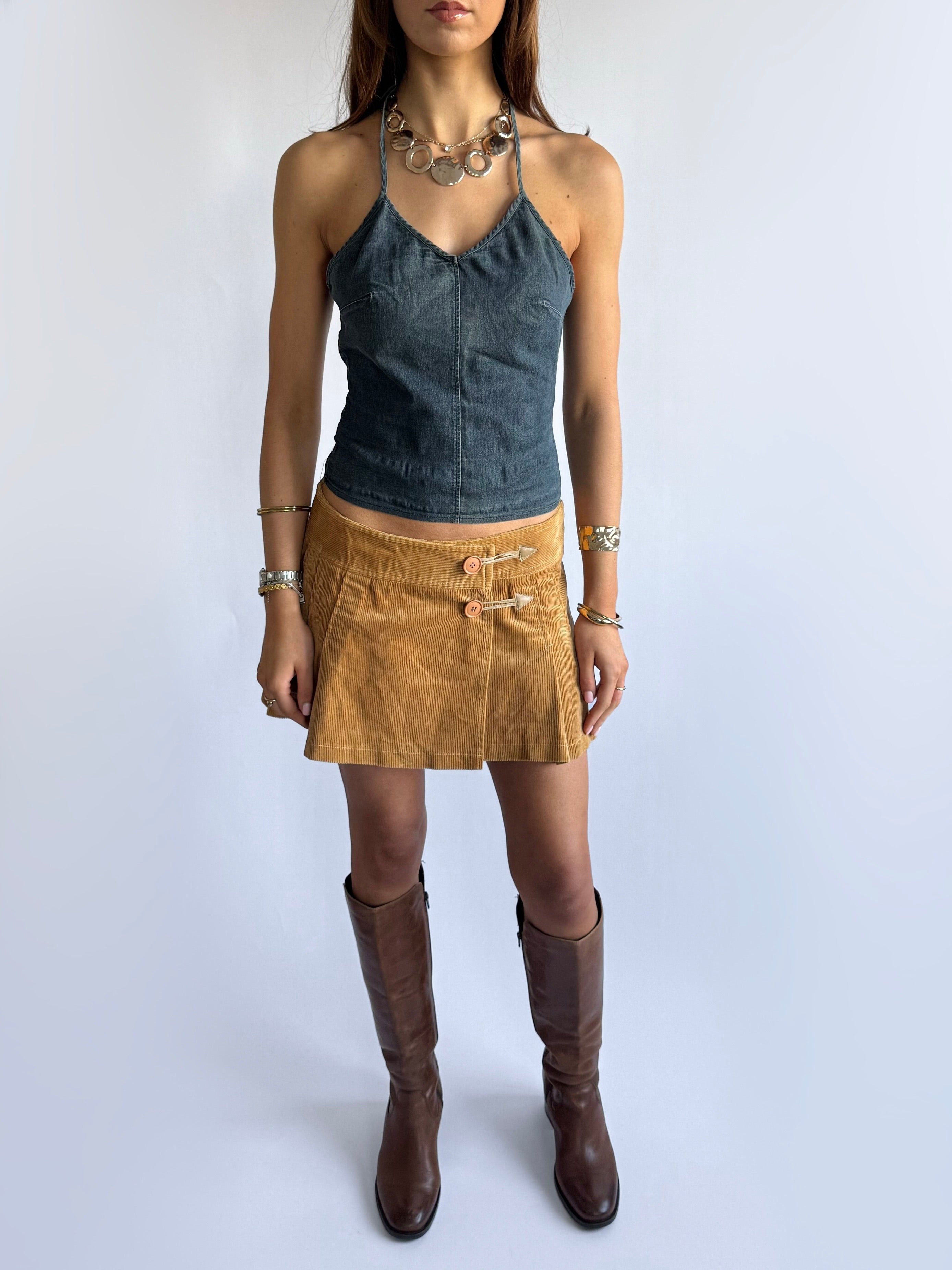 Denim Halter Cami - Size M