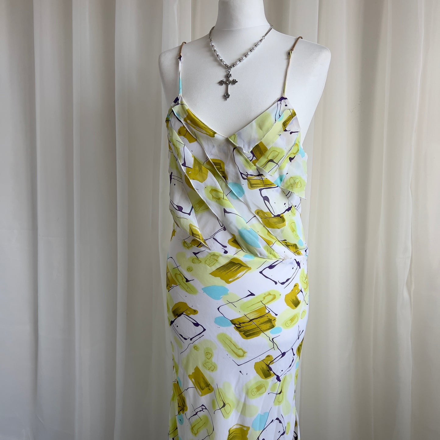 90s Asymmetric Maxi Dress - Size M