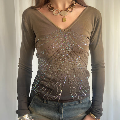 00s Sequin Long Sleeve - Size M