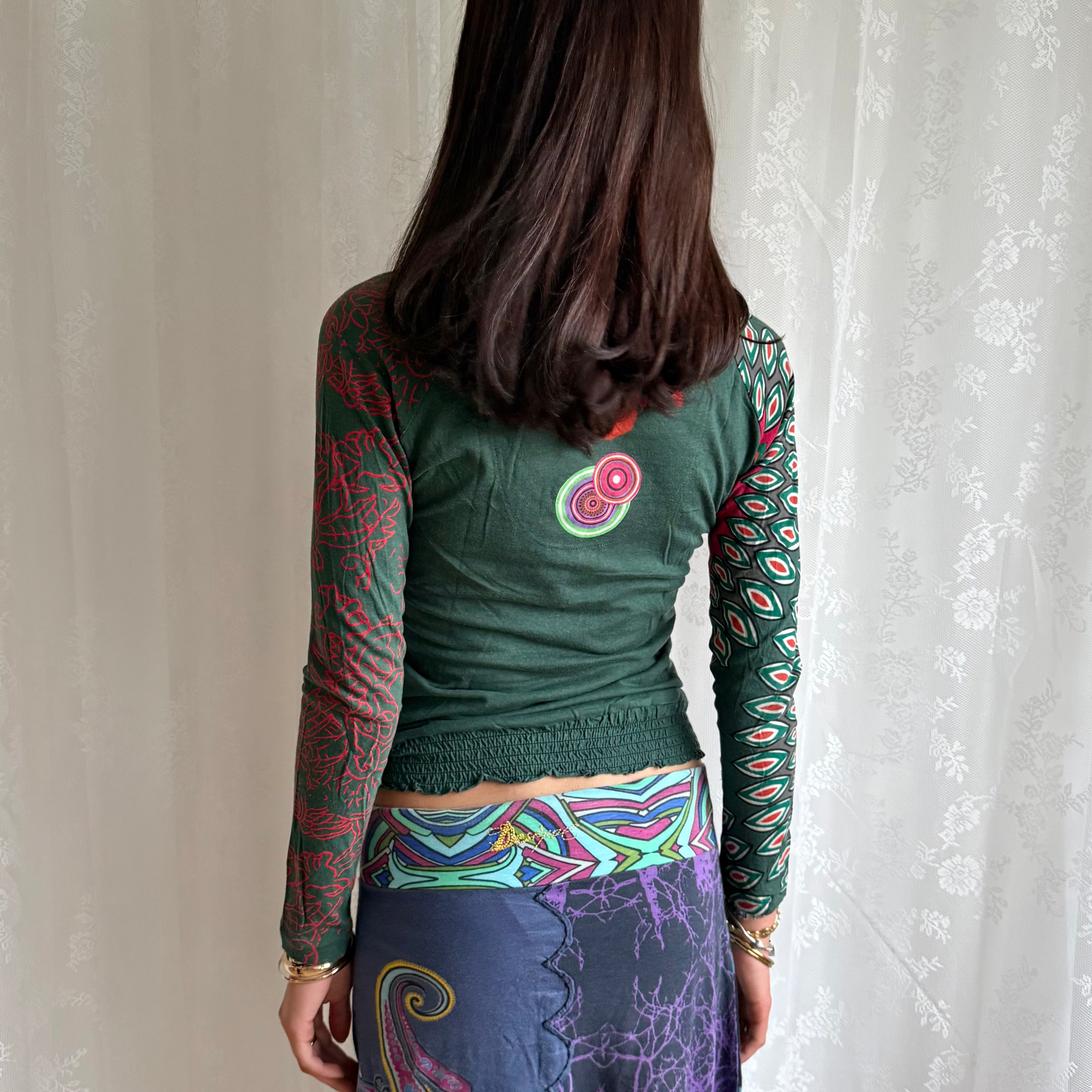 Desigual Graphic Long Sleeve Top - Size S