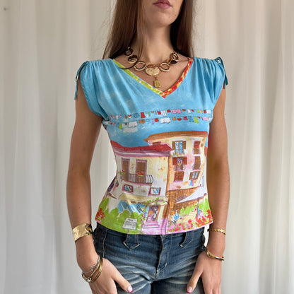 90s Graphic Crop Top - Size S