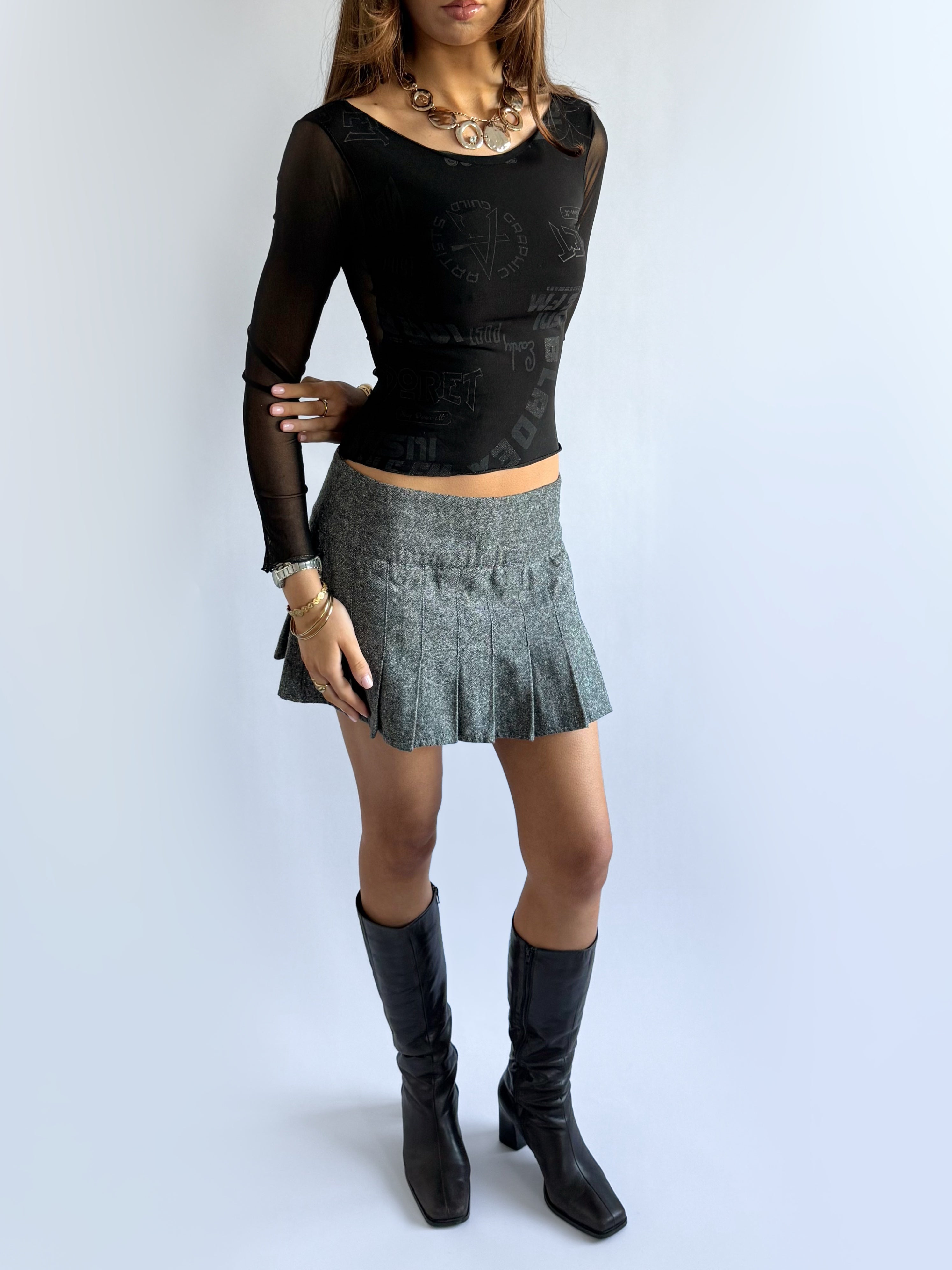 Mesh Long Sleeve Top - Size XS