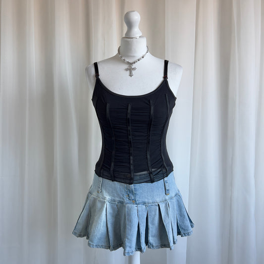 90s Mesh Ruched Cami - Size M