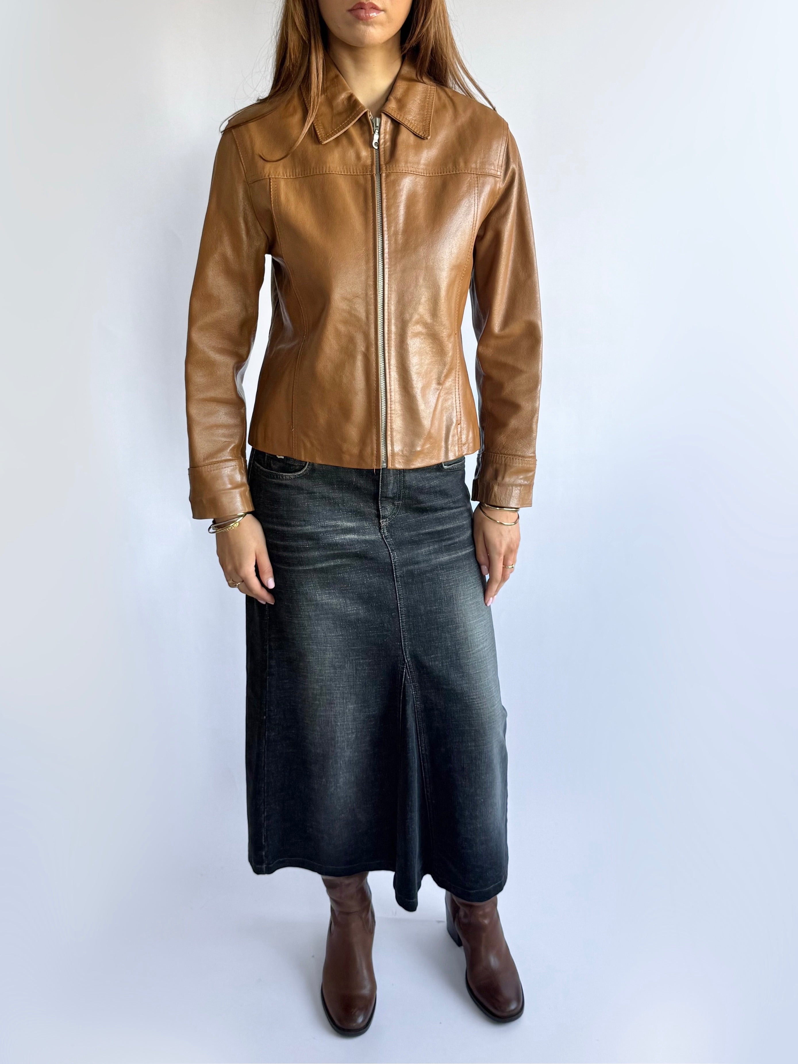 Denim Midi Skirt - Size S