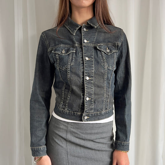 90s Denim Button Up Jacket - Size S