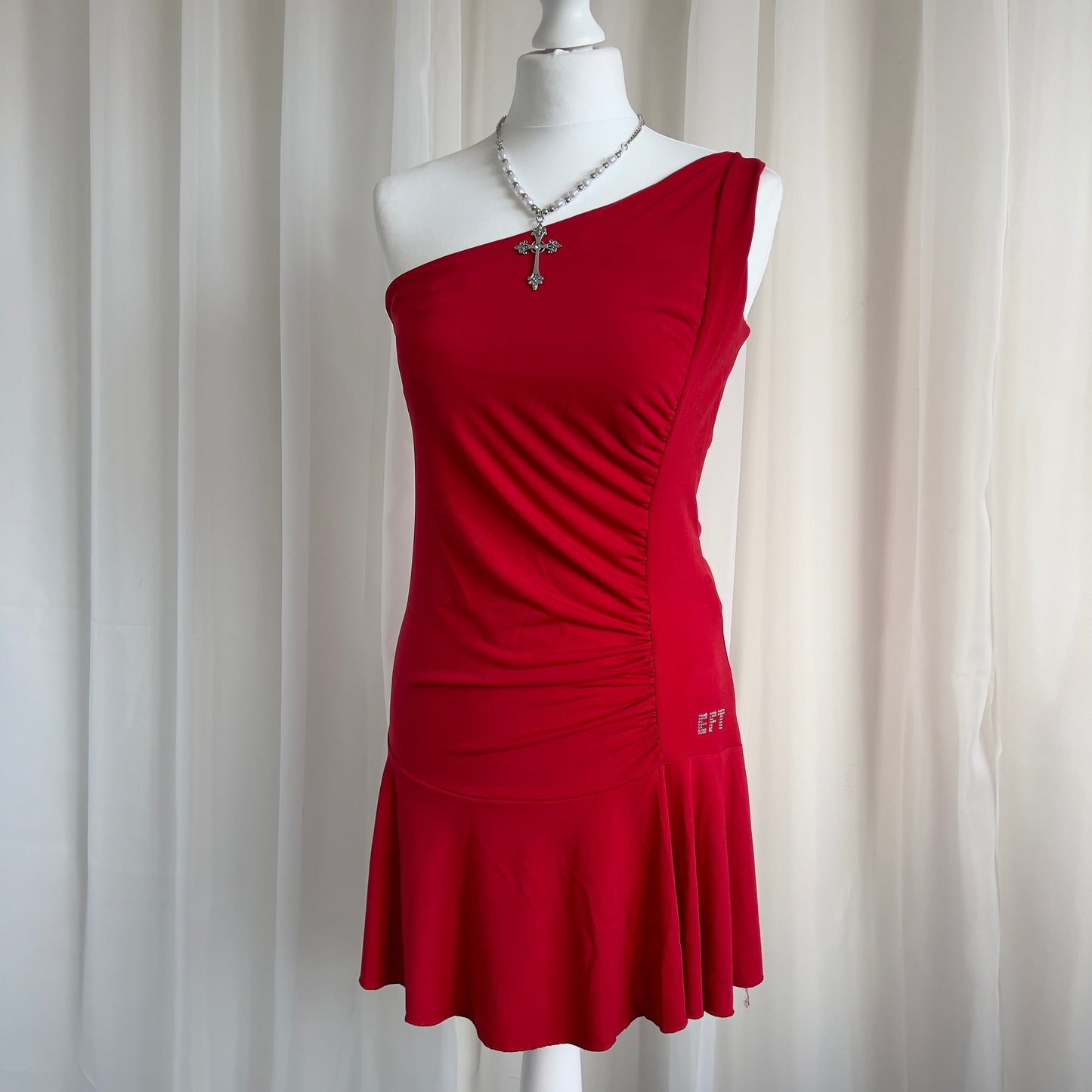 00s One Shoulder Rara Mini Dress - Size M