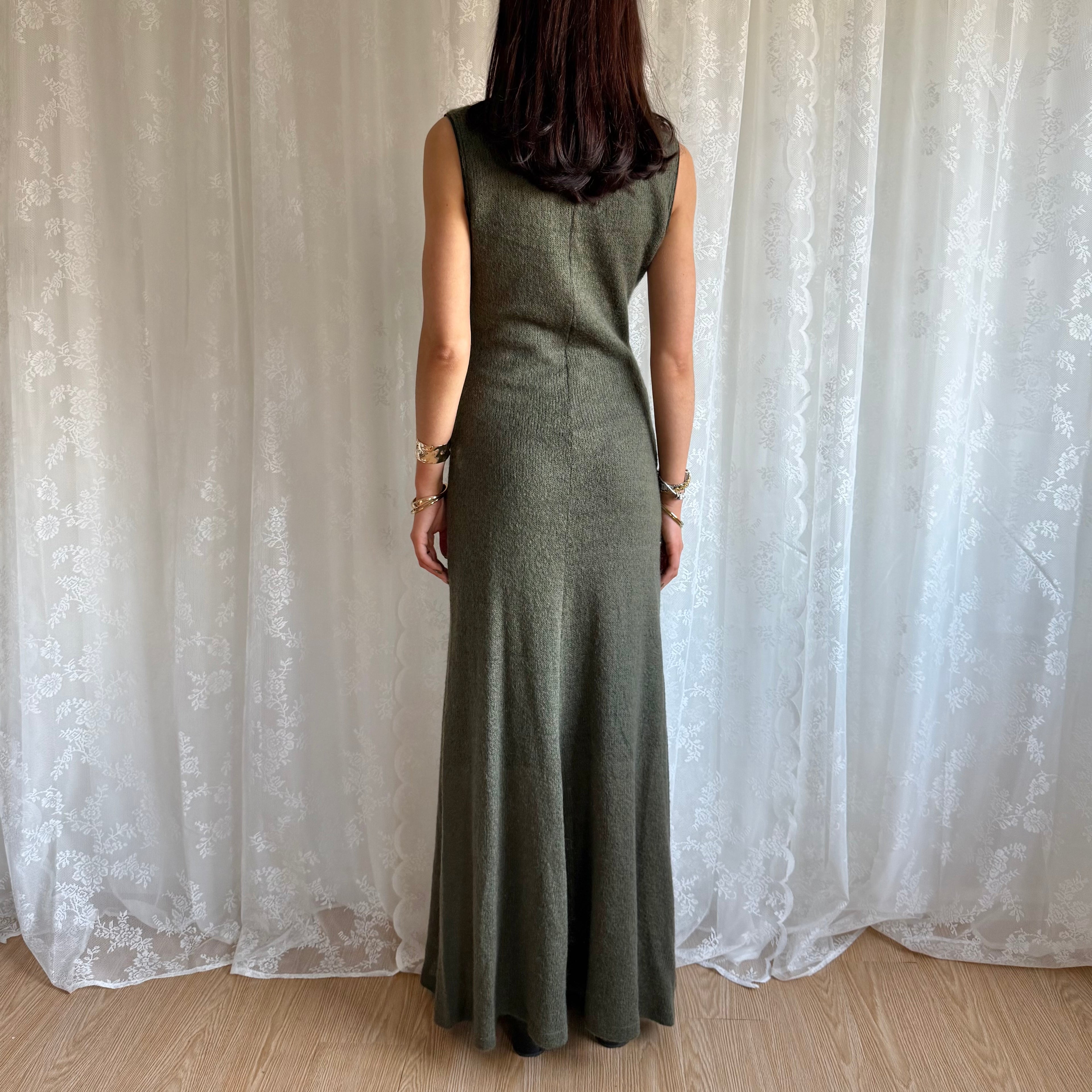 Wool Knit Maxi Dress - Size L