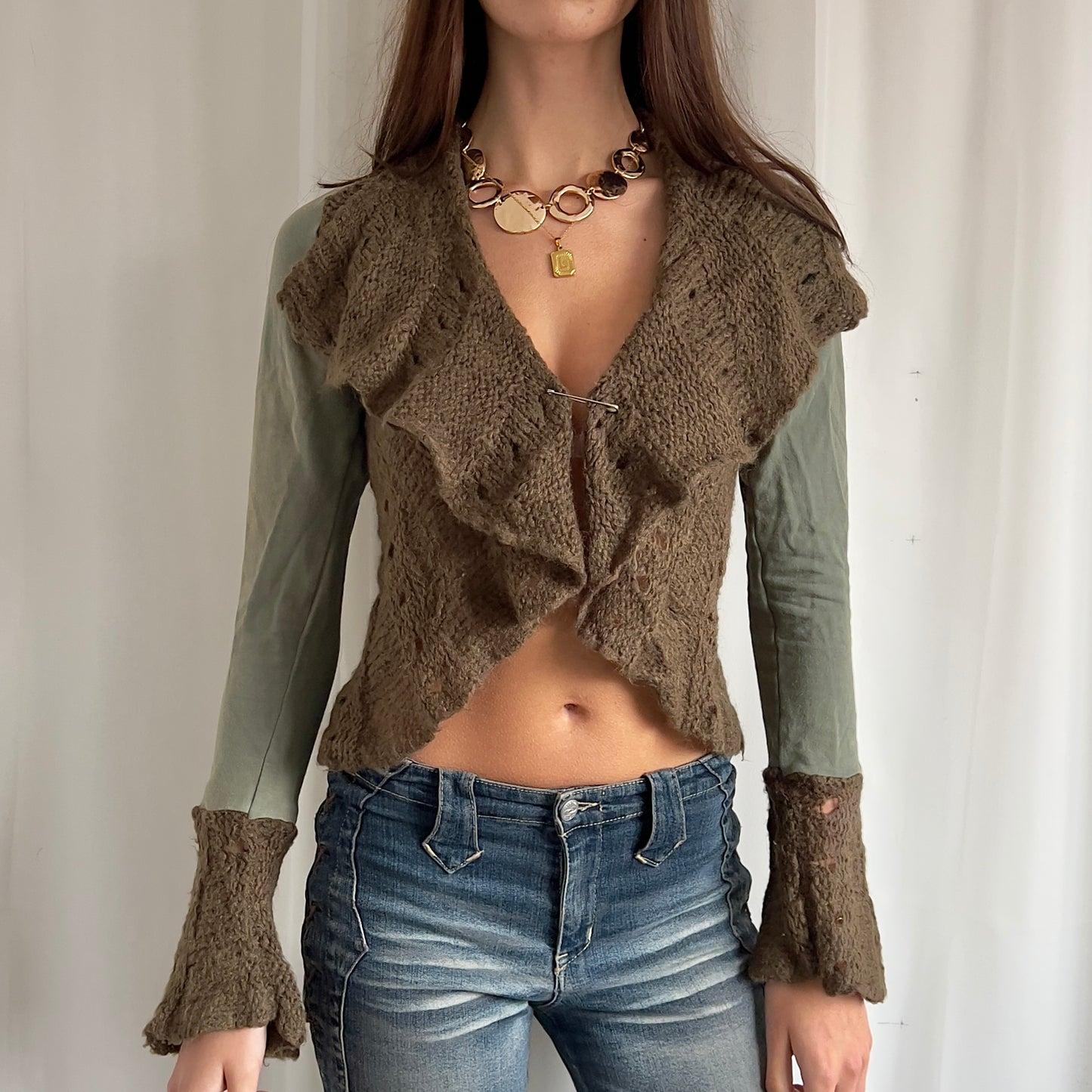 00s Mohair Knit Bolero Cardigan - Size S