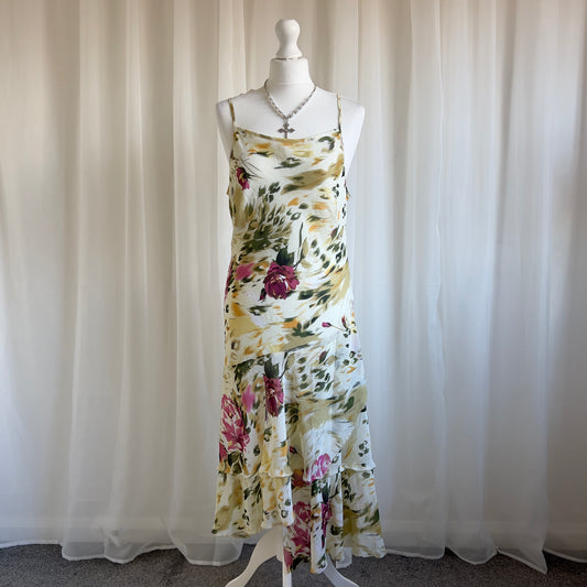 90s Asymmetric Maxi Dress - Size M