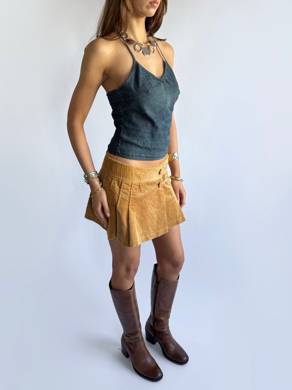 Denim Halter Cami - Size M