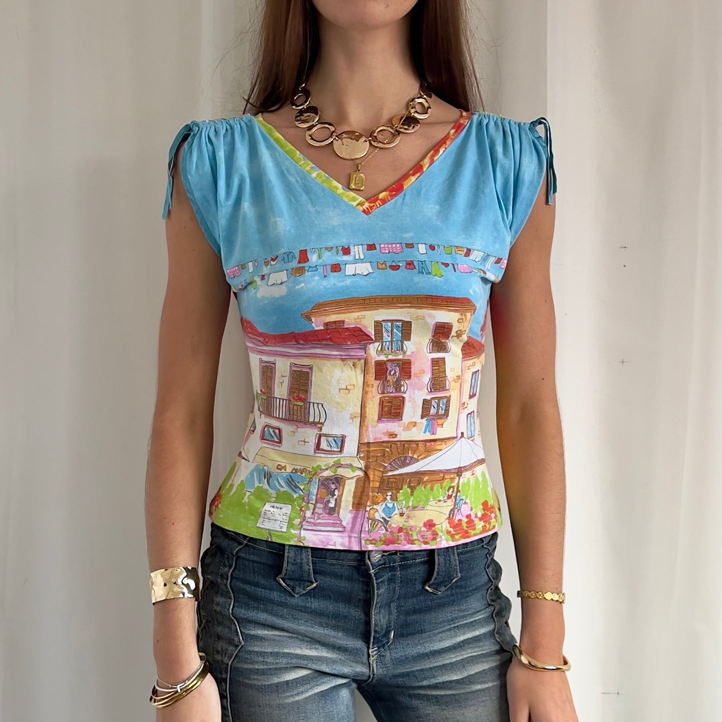 90s Graphic Crop Top - Size S