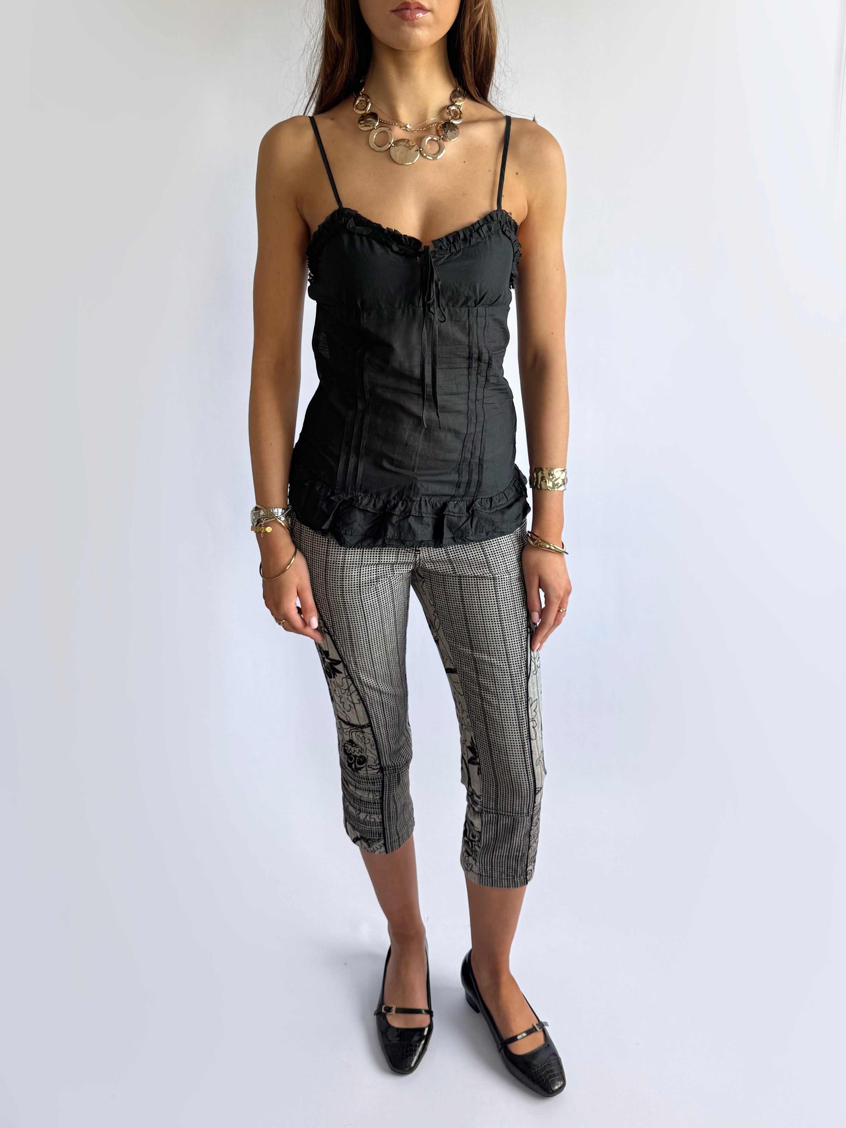 Ruffle Cotton Cami - Size S