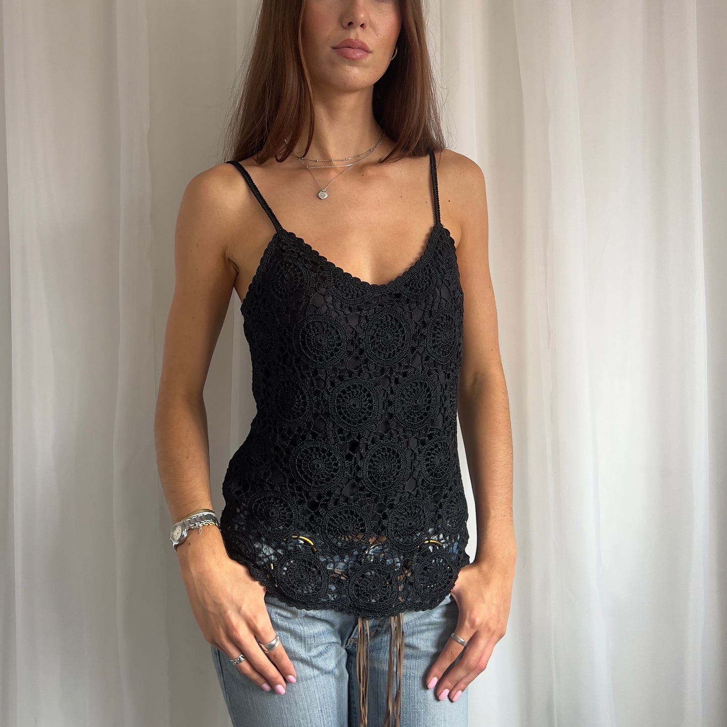 00s Crochet Cami Top - Size L