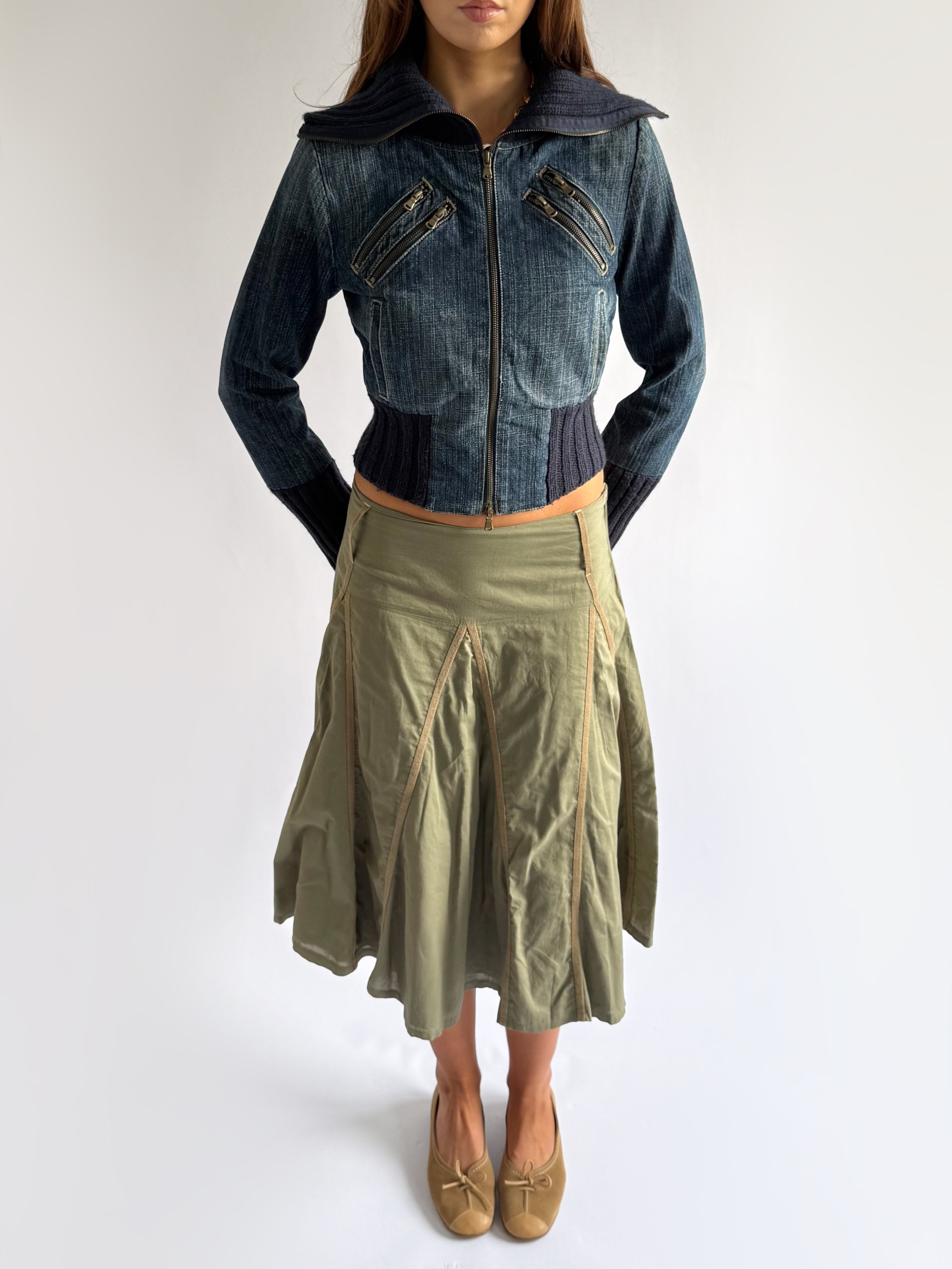 A-Line Midi Skirt - Size S