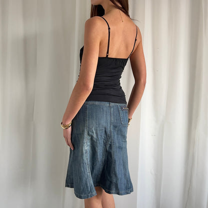 90s Denim Midi Skirt - Size S