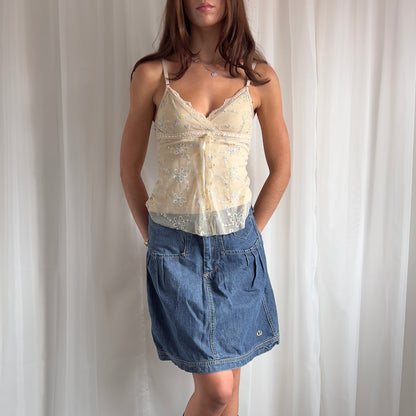 90s Denim Midi Skirt - Size S