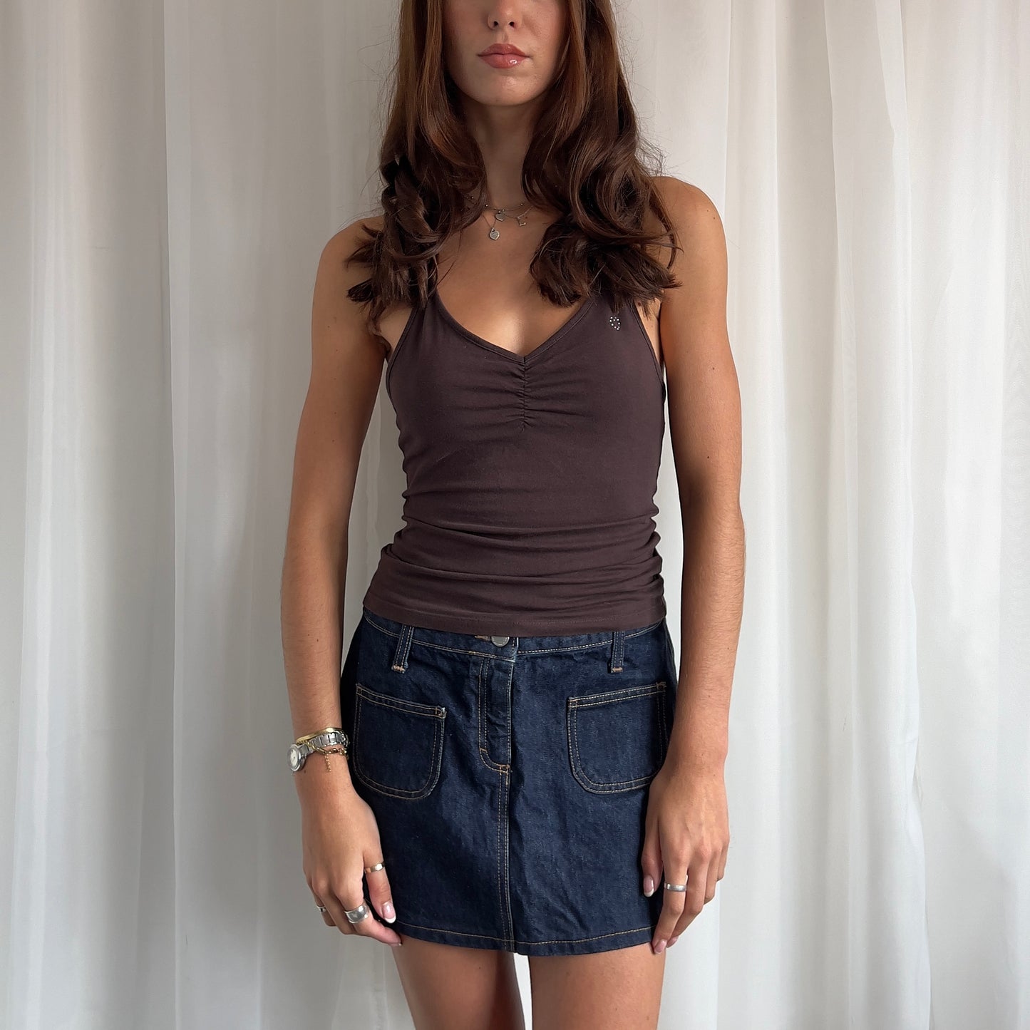 00s Denim Mini Skirt - Size M