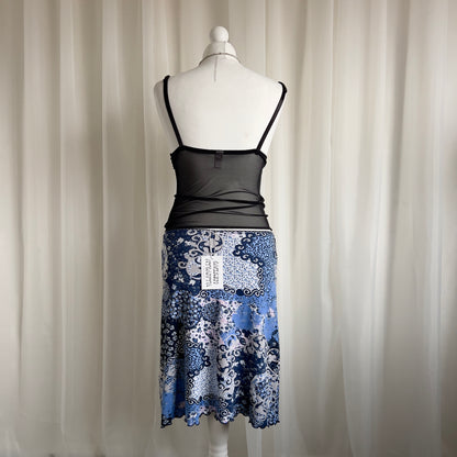 90s Floral Midi Skirt - Size M