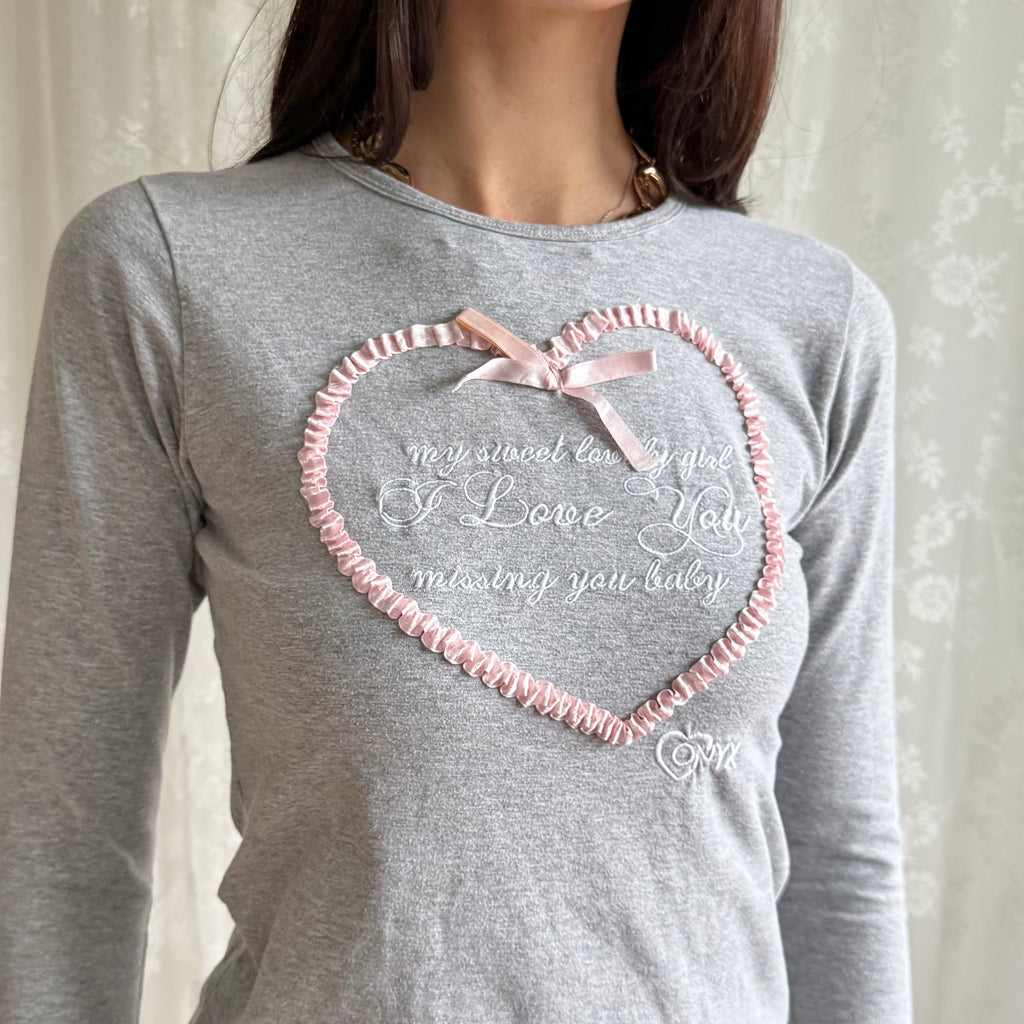Bow Love Letter Top - Size S