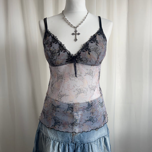 00s Mesh Lace Cami - Size M