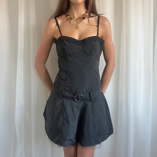 90s Puff Ball Mini Dress - Size L