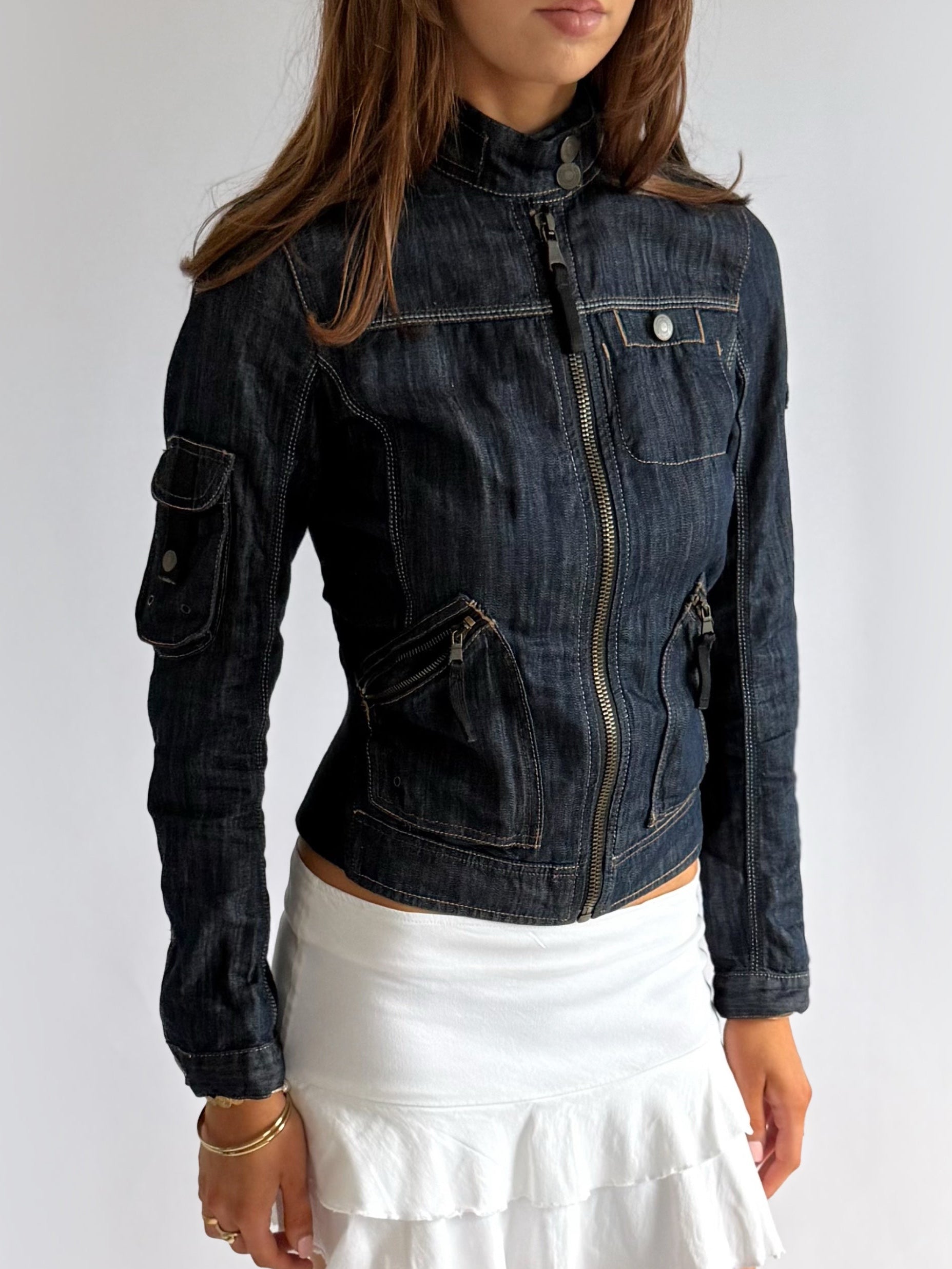 Denim Zip Jacket - Size S
