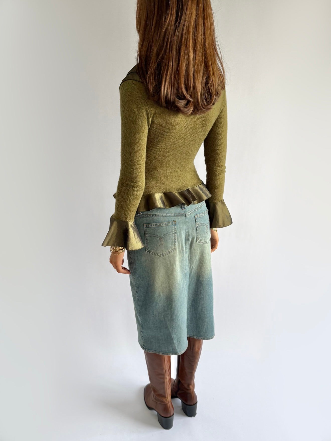 Mohair Wrap Tie Cardigan - Size S