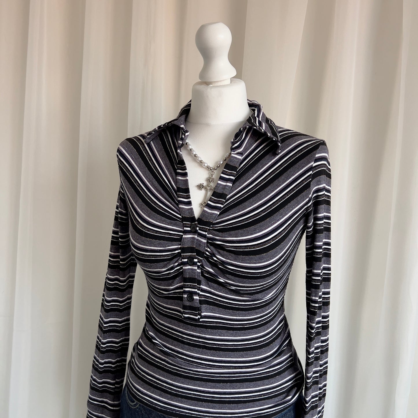 00s Striped Long Sleeve - Size S