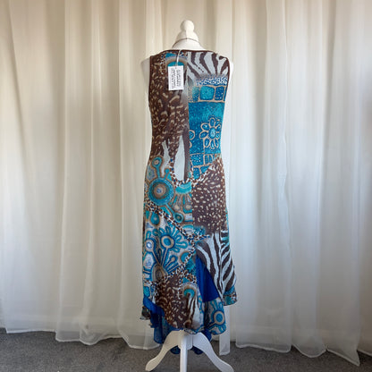 90s Asymmetric Maxi Dress - Size XL