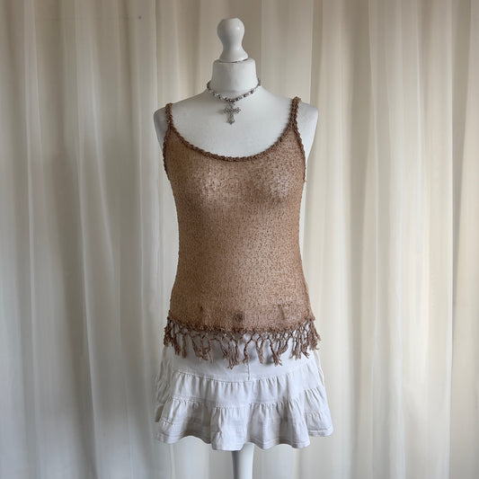 00s Sheer Knit Cami - Size L