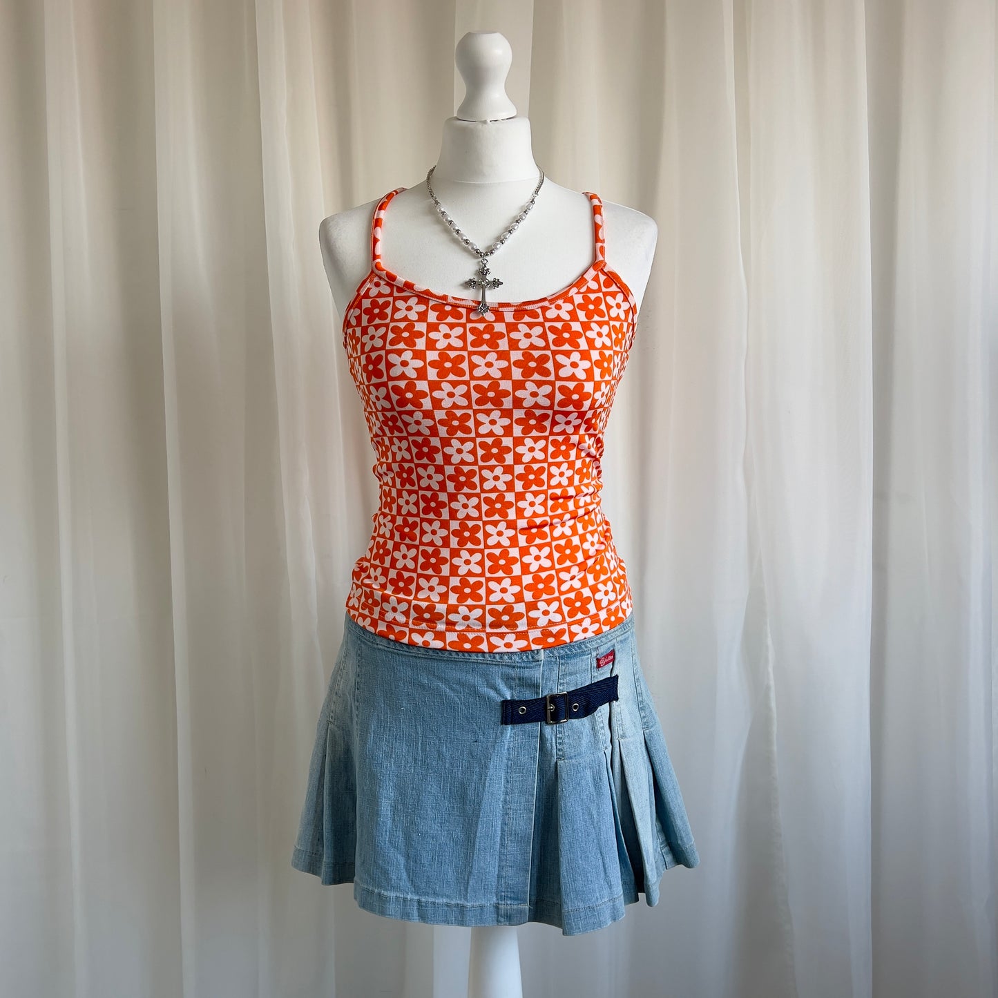 00s Patterned Cami Top - Size S