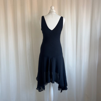 90s Asymmetric Midi Dress - Size S