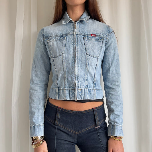 00s Denim Zip Up Jacket - Size S