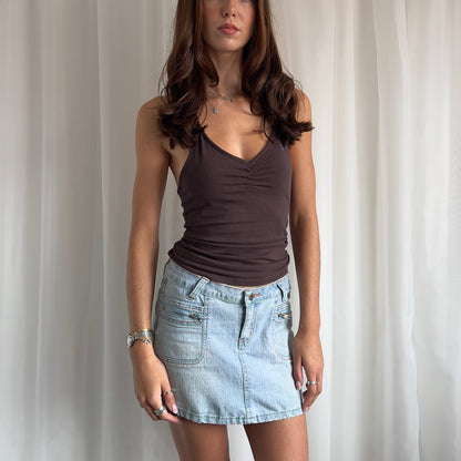 00s Denim Mini Skirt - Size M