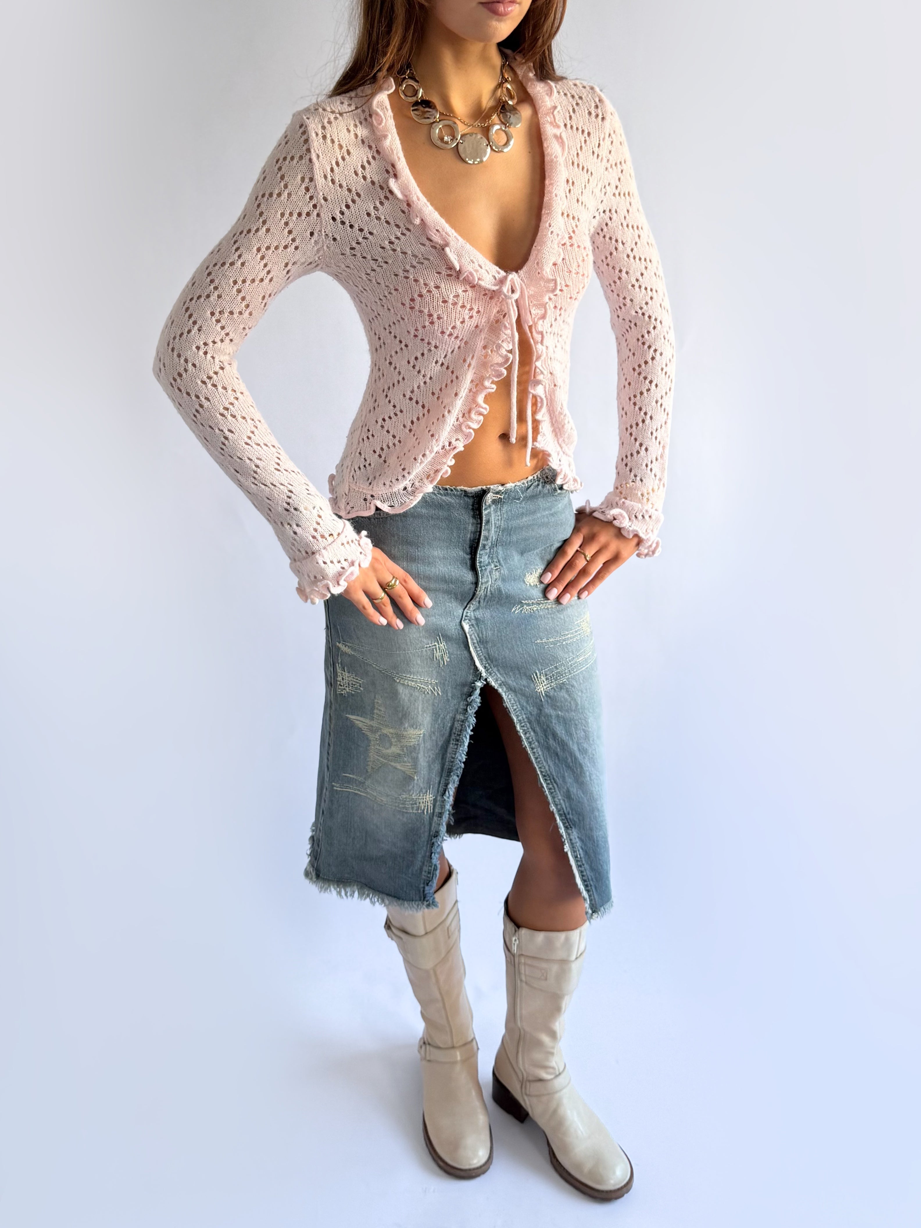 Tie Cardigan - Size S