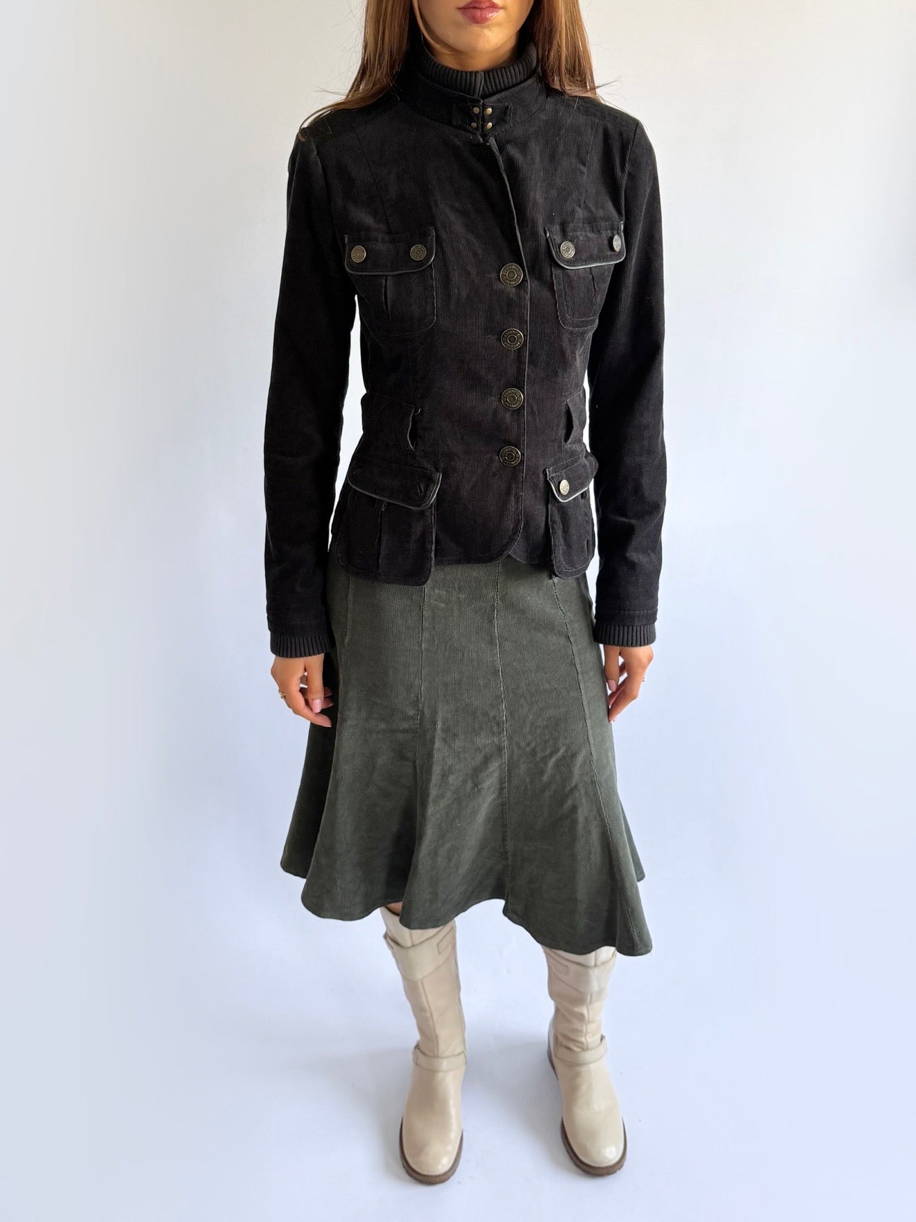 Corduroy Button Up Jacket - Size M