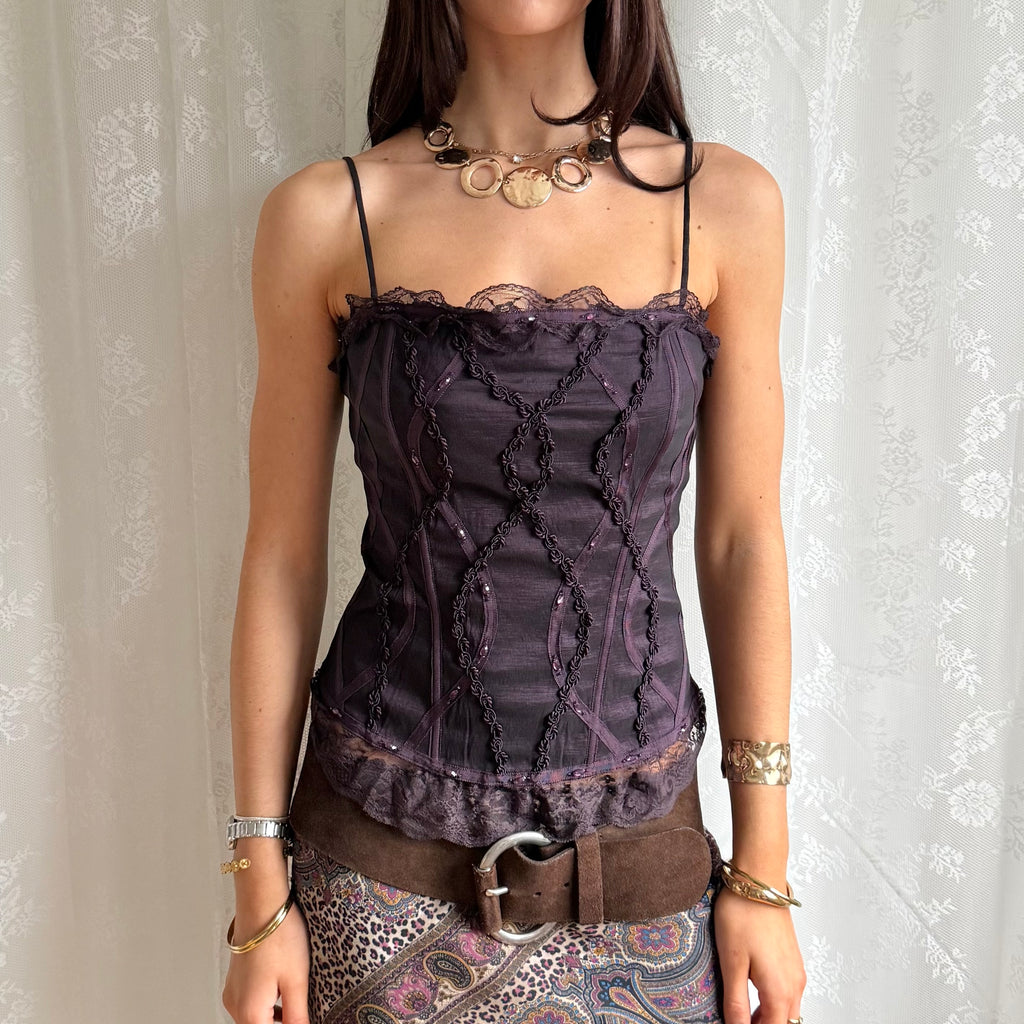 Lace Corset Cami - Size M