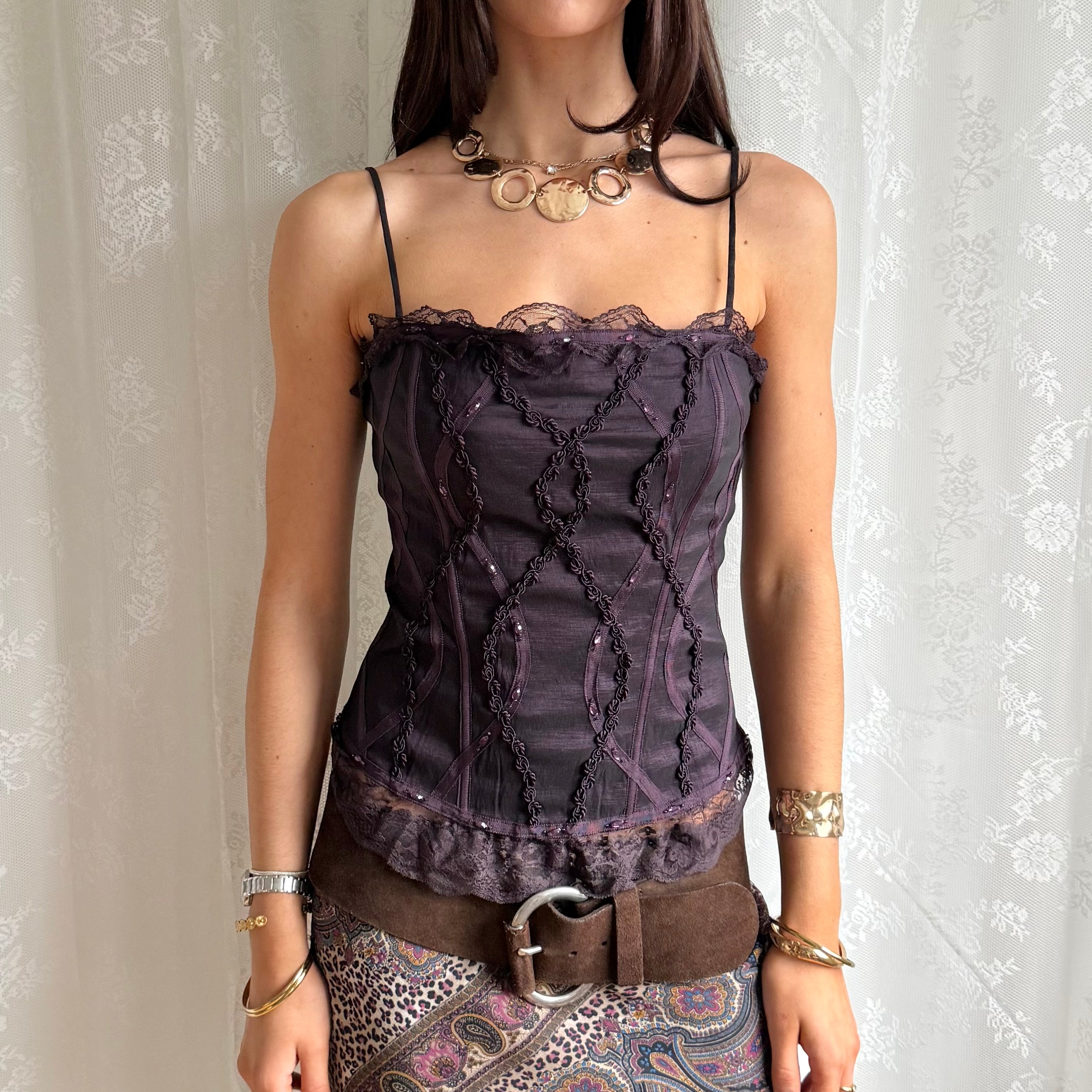 Lace Corset Cami - Size M