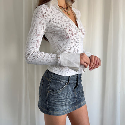 00s Denim Micro Mini Skirt - Size S