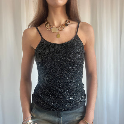 00s Sequin & Beaded Cami - Size L