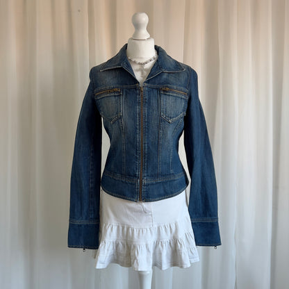 00s Denim Zip Up Jacket - Size M