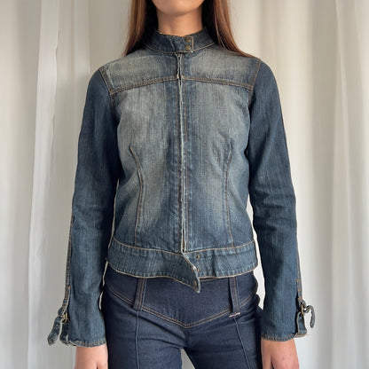 00s Denim Zip Up Jacket - Size M