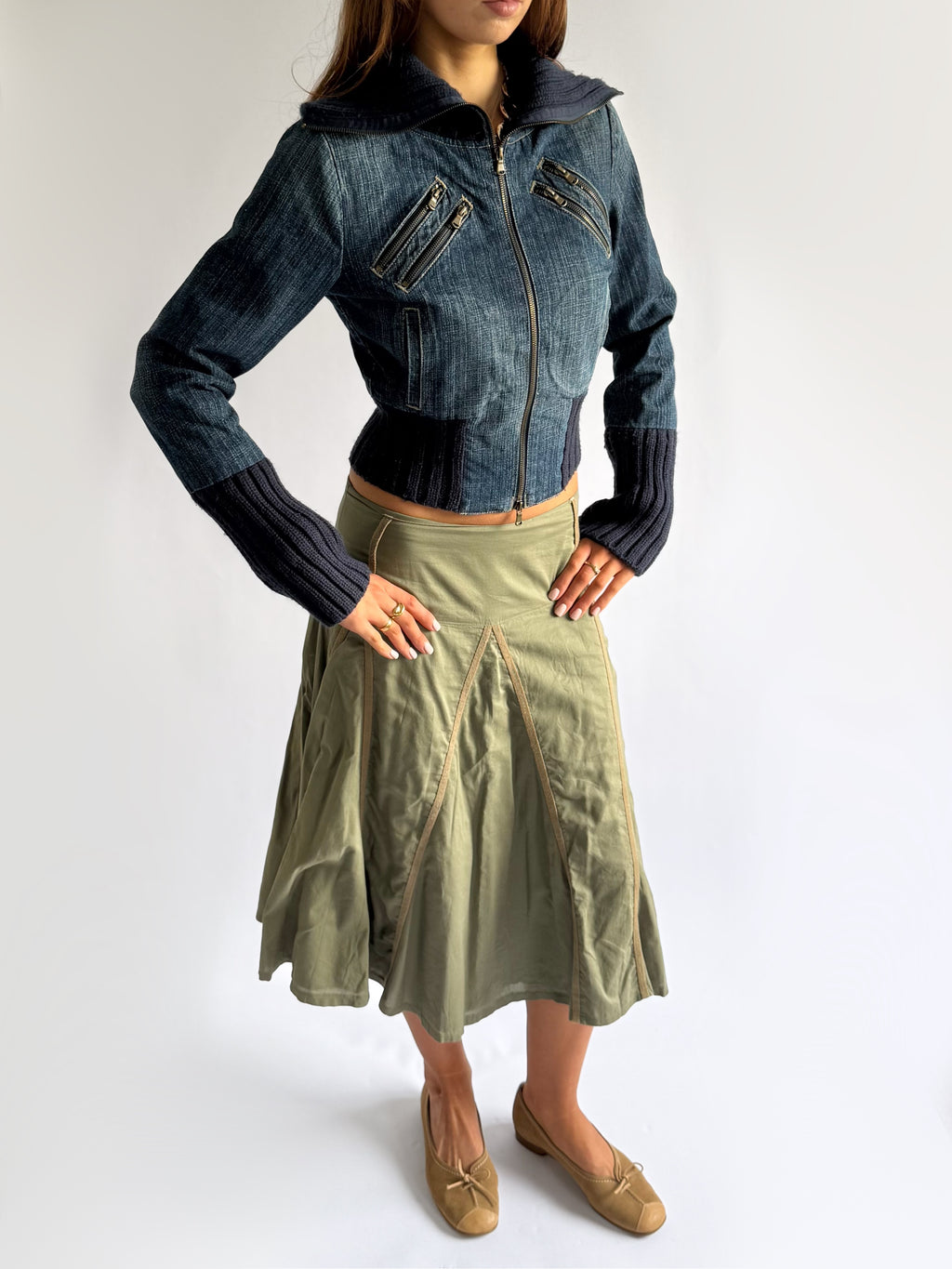 A-Line Midi Skirt - Size S