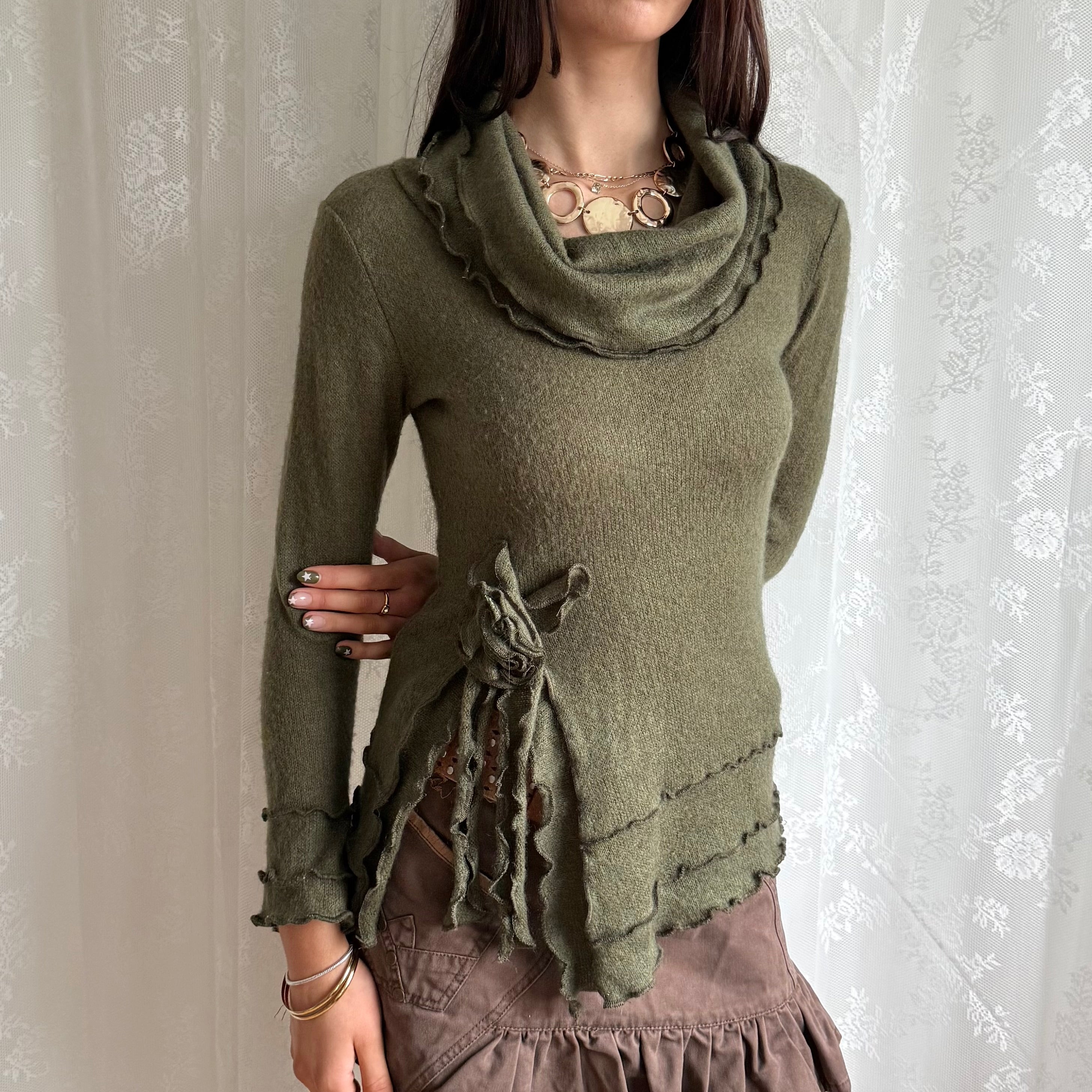 Asymmetric Knit Jumper - Size S