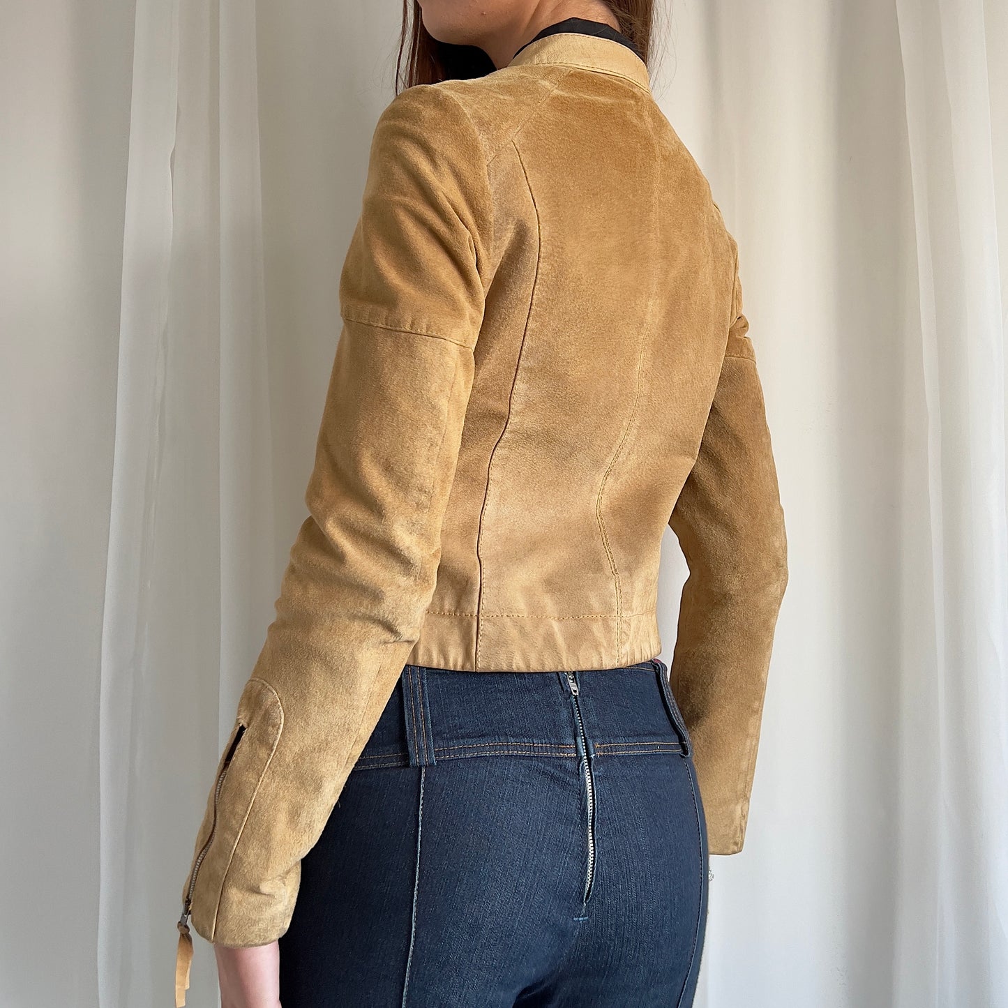 00s Genuine Suede Zip Up Jacket - Size S