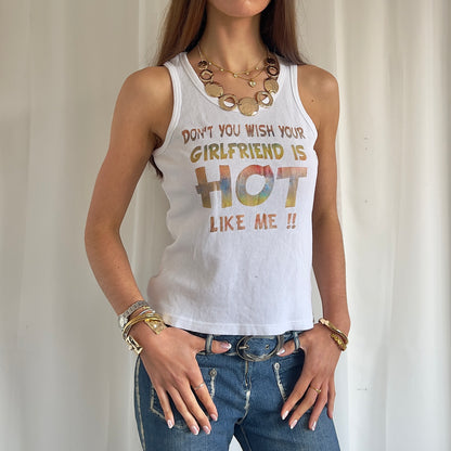 00s Slogan Cami Top - Size M