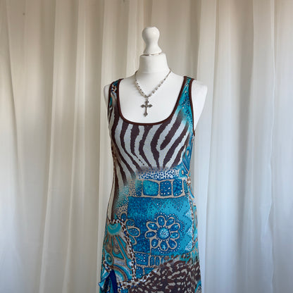 90s Asymmetric Maxi Dress - Size XL